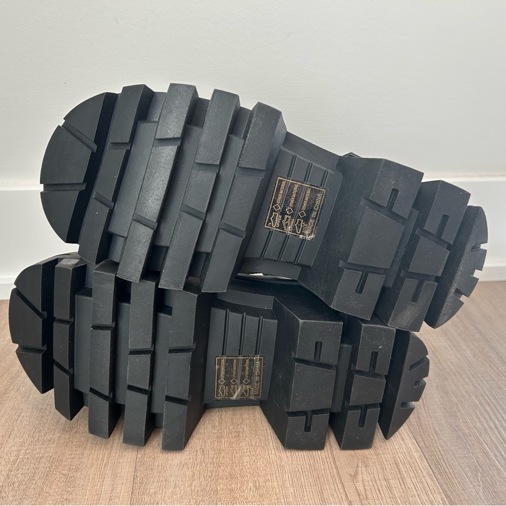 Nasty Gal Women’s 38 European 7.5 US Chunky Black Mary Janes - Picture 4 of 4